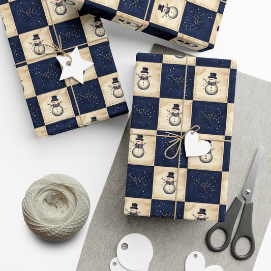 Wrapping Paper Snowman Design